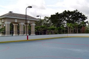 Outdoor skating rink